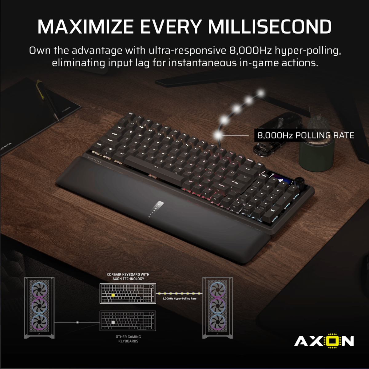 Corsair VANGUARD 96 Mechanical Gaming Keyboard, CORSAIR MLX Plasma - Black - Image 2
