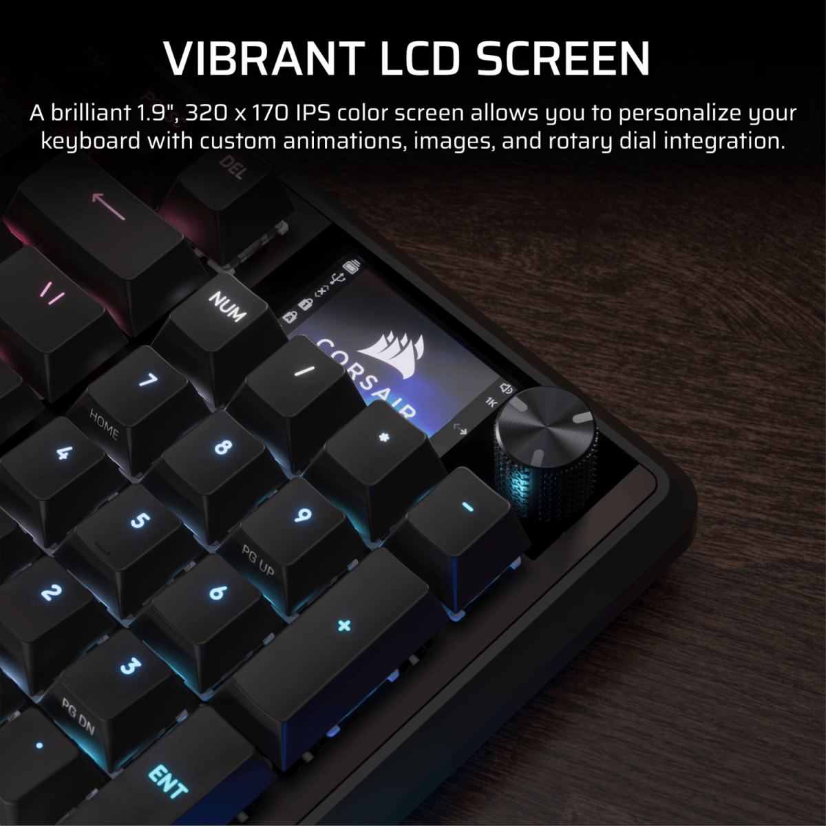 Corsair VANGUARD 96 Mechanical Gaming Keyboard, CORSAIR MLX Plasma - Black - Image 3