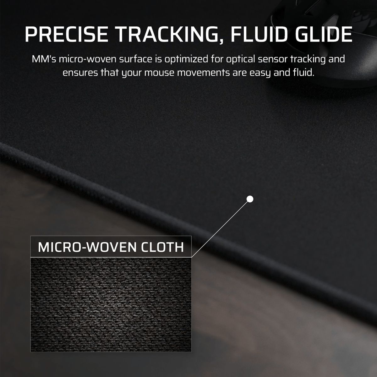 Corsair MM Anti-fray Cloth Gaming Mouse Pad XXL - Black - Image 4