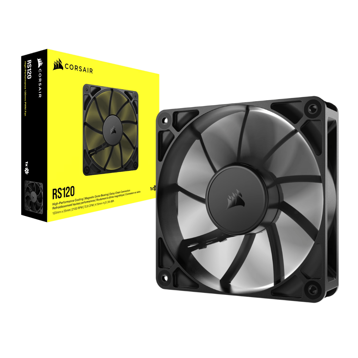 Corsair RS120 120mm PWM Fan - Black - Image 4