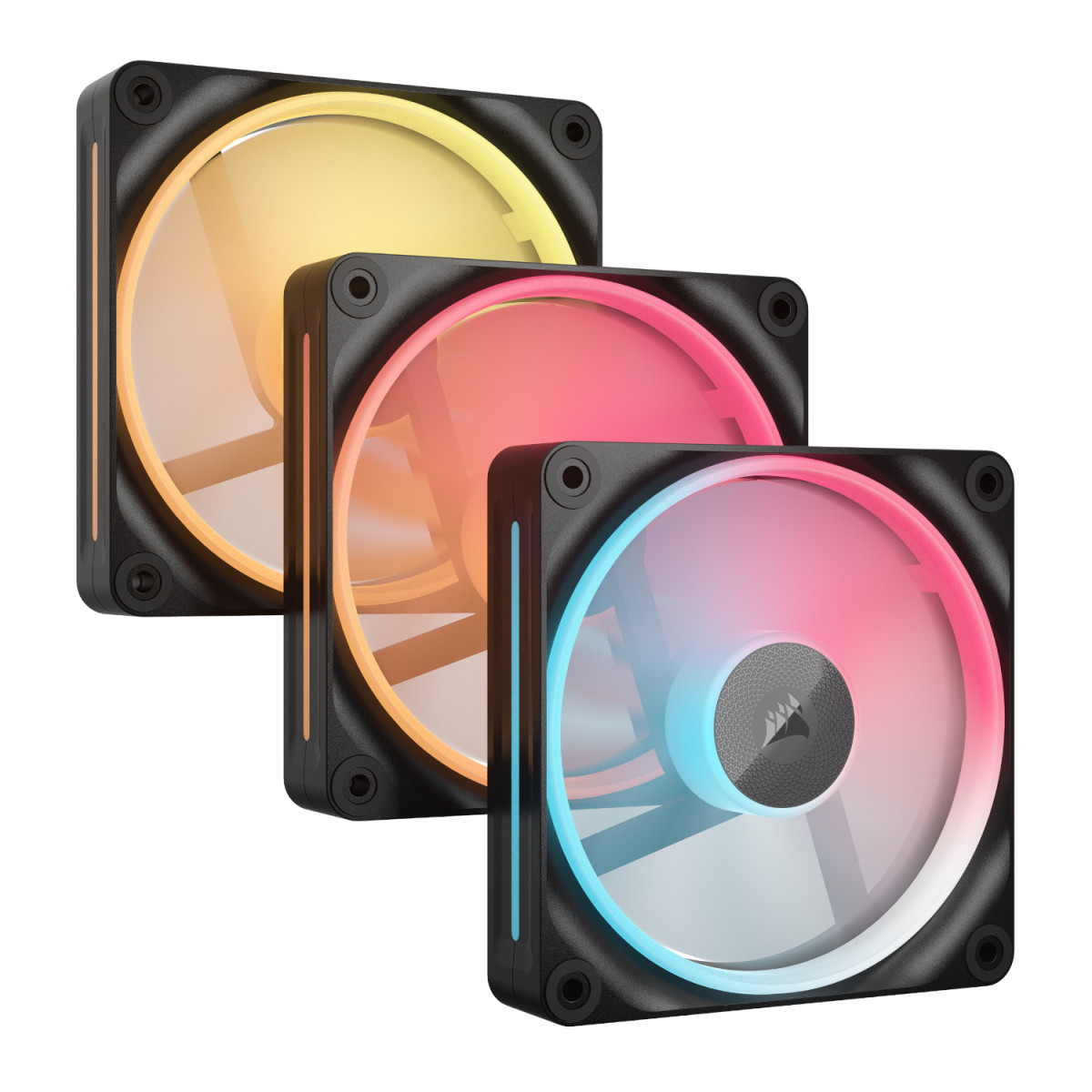 Corsair iCUE LINK LX120-R RGB 120mm PWM Reverse Fans Starter Kit 3-Pack - Image 2