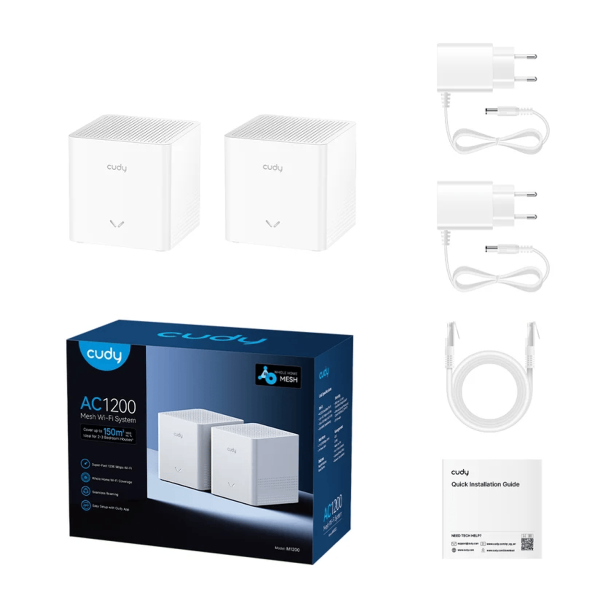 CUDY AC1200 Mesh Wi-fi system - 2 Pack - Image 3