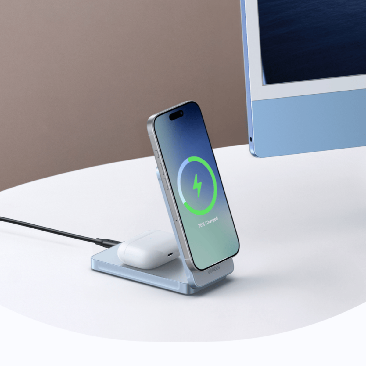 UGreen 25W 2-in-1 Magnetic Wireless Charger - Image 4